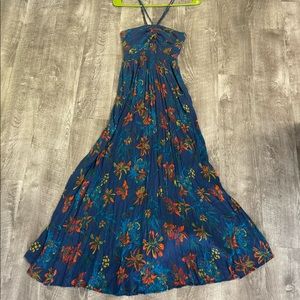 Free People Blue Floral Midi Dress